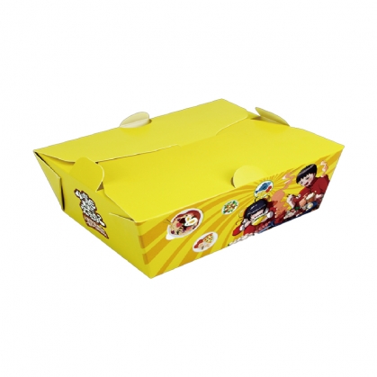 輕定制1#打包盒 800ML淋膜白卡紙外賣餐盒