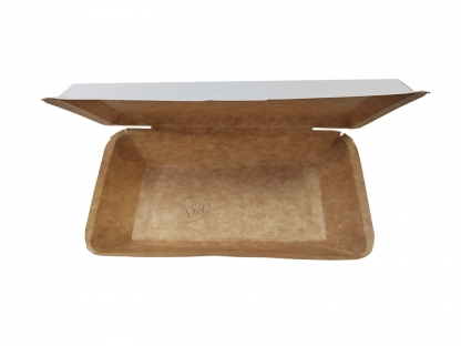 定制紙飯盒 淋膜打包盒 環(huán)保餐盒 可降解外賣盒